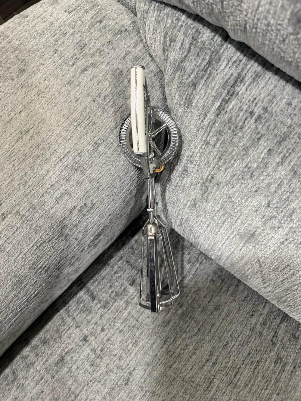Vintage Robinson stainless steel manual hand mixer or egg beater